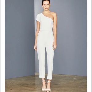 Amsale Crepe Tailored Jumpsuit
